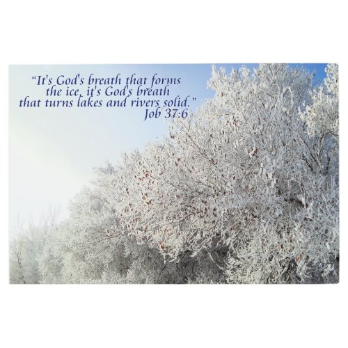 Job 376 Inspirational Winter Landscape Metal Print