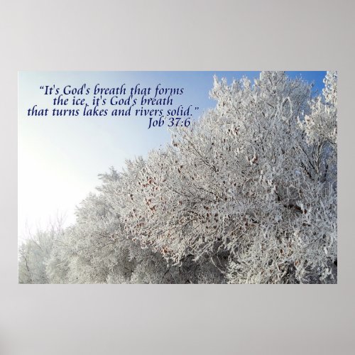 Job 376 Inspirational Winter Landscape Poster