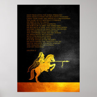 Job 39:19-25 Bible Verse Poster