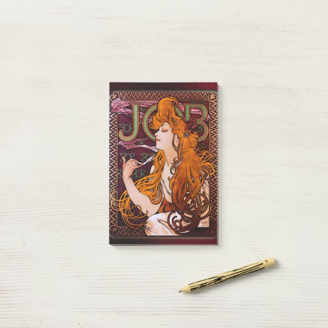 JOB by Alphonse Mucha Post-it Notes (On Desk)