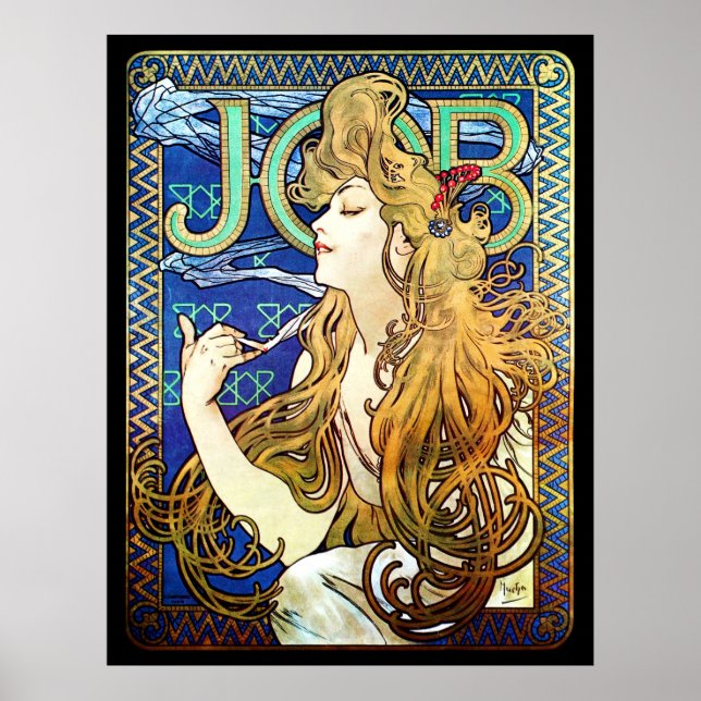 JOB by Alphonse Mucha Poster (Front)