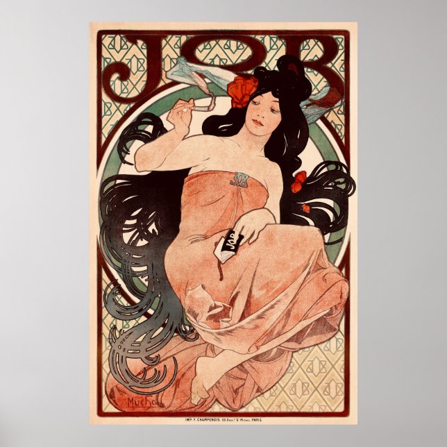 JOB by Alphonse Mucha  Poster (Front)