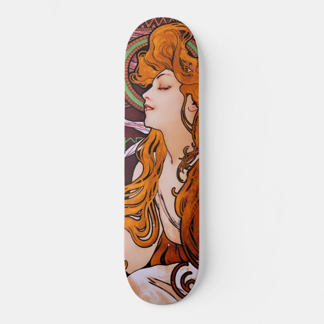 JOB by Alphonse Mucha Skateboard (Front)
