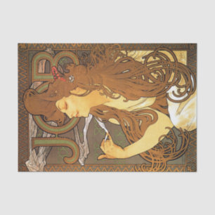 Job by Alphonse Mucha Tissue Paper