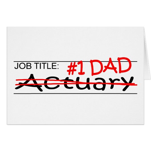 Job Dad Actuary Cards (Front Horizontal)