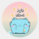 JOB DONATES CLASSIC ROUND STICKER