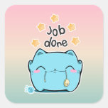 JOB DONATES SQUARE STICKER