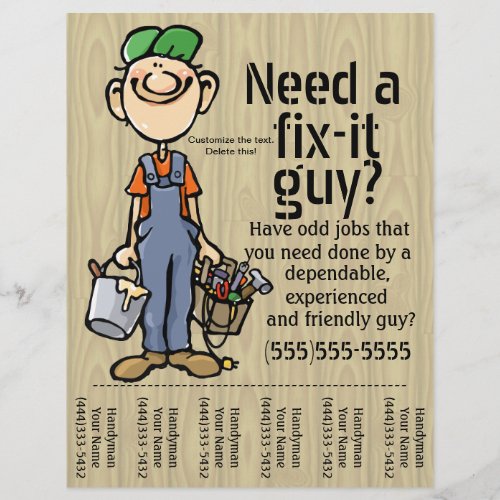 Job Hunting flyer Carpenter Plumber Painter