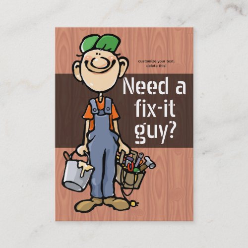Job Hunting Handyman Fix_It Carpenter Painter Business Card