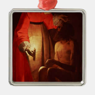 Job Mocked by His Wife Metal Ornament