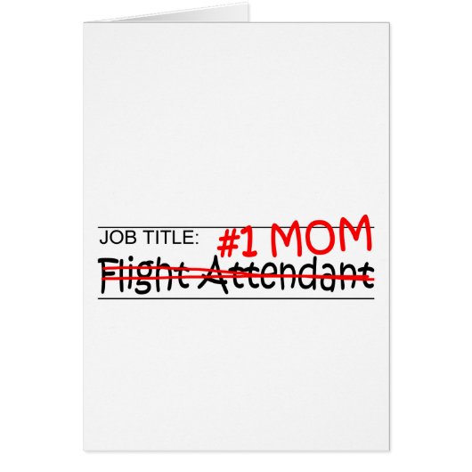 Job Mom Flight Attendant Cards (Front)