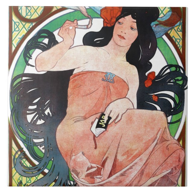 JOB, Mucha Ceramic Tile (Front)