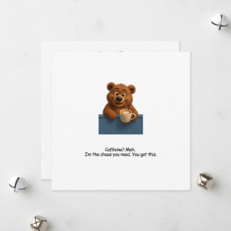 Job Promotion – Coffee, Bears & Office Humor Holiday Card