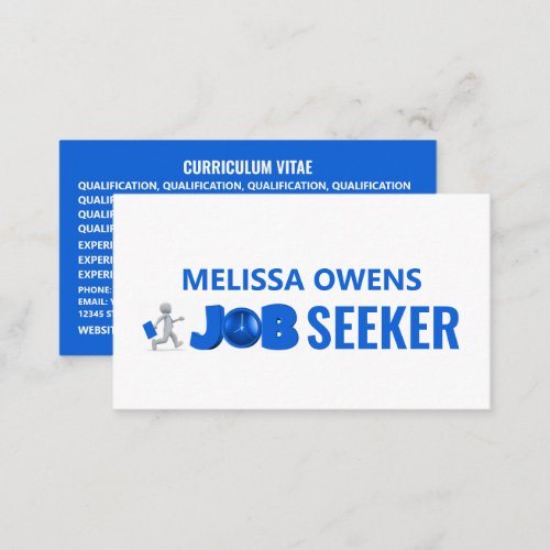Job Seekers Logo Curriculum Vitae Business Card