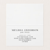 Job Title Elegant Business Card (Inside Unfolded)