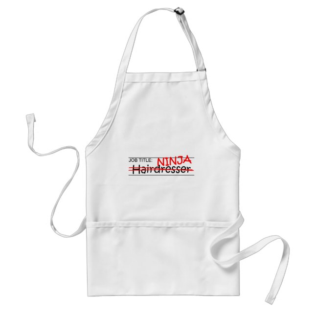 Job Title Ninja - Hairdresser Adult Apron (Front)