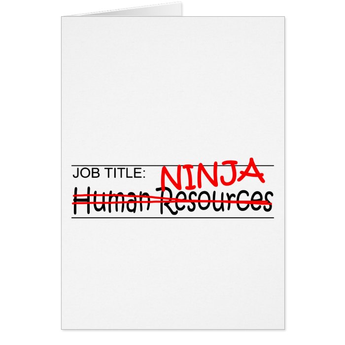 Job Title Ninja   HR Greeting Cards