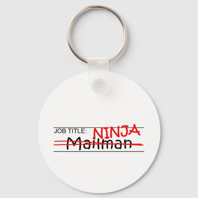 Job Title Ninja - Mailman Keychain (Front)