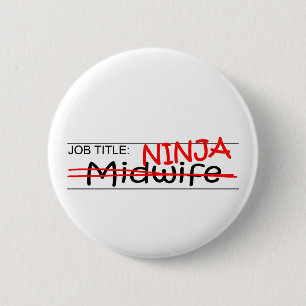 Job Title Ninja - Midwife Button