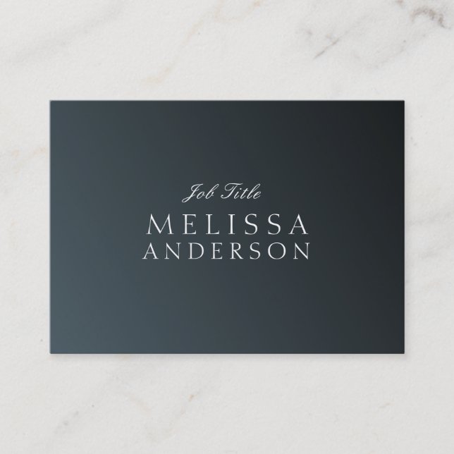 Job Title Stylish Schwarz Gradienten Business Card (Front)