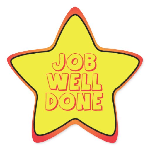 Job Well Done Student Sticker | Zazzle