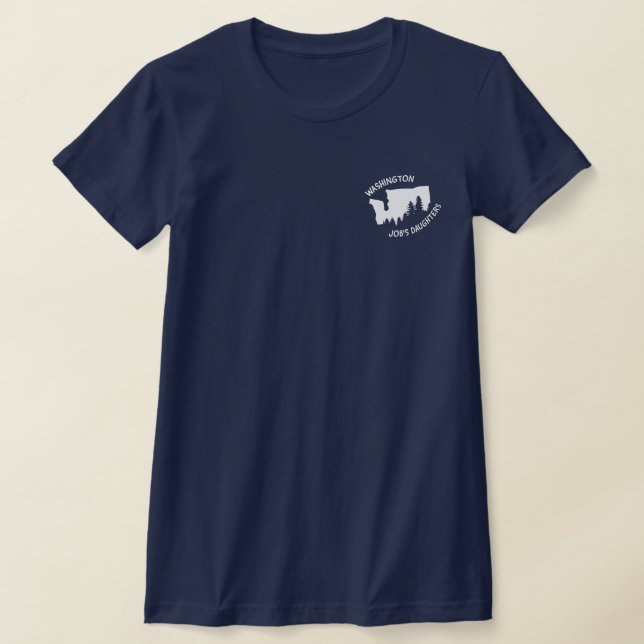 Job's Daughters Washington T-shirt (Adult Back) (Laydown)