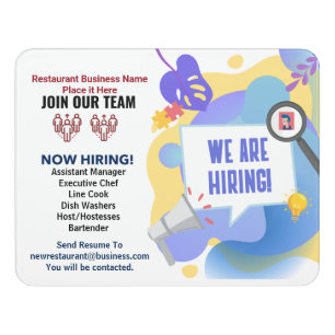 Jobs Help Wanted Now Hiring Custom  Door Sign