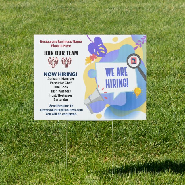 Jobs Help Wanted Now Hiring Custom Yard Sign (Insitu)