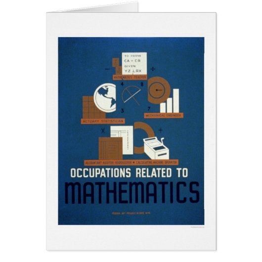Jobs In Mathematics 1937 WPA Cards (Front)