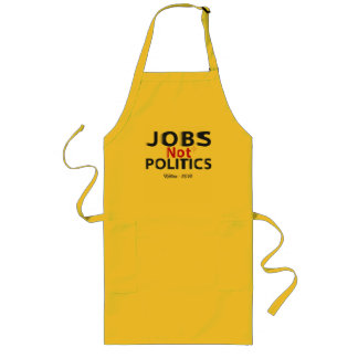Jobs Not Politics Bold Patriotic American Worker Long Apron