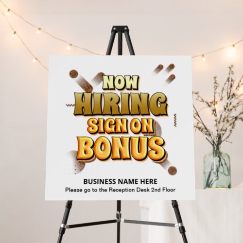 Jobs Now Hiring Employees Bonus Personalize Foam Board