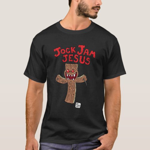 Jock Jam Jesus Crucifixion mens black T T_Shirt