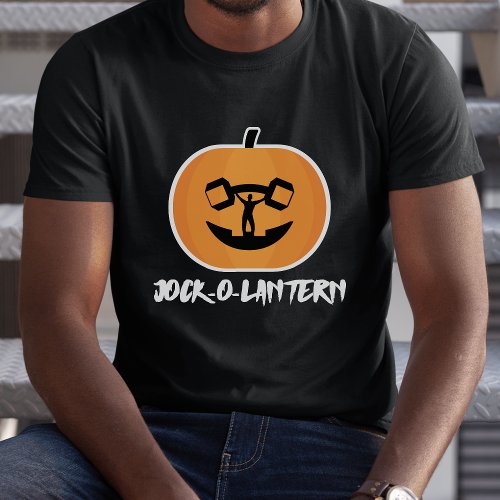 Jock_O_Lantern Funny Halloween Pumpkin Gym Humor T_Shirt
