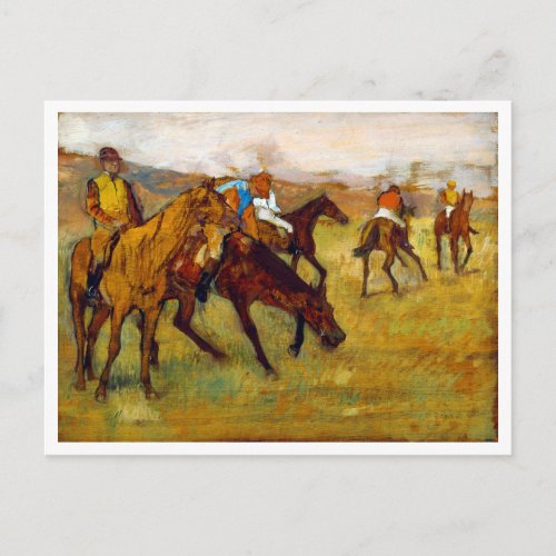 Jockey and Horse Before the Race Edgar Degas Postcard