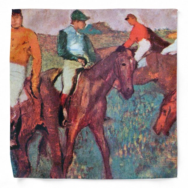 Jockey and Horse, Edgar Degas Bandana (Front)