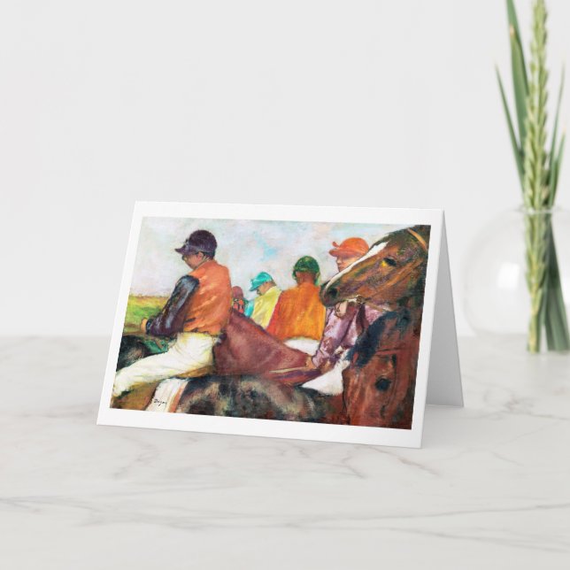 Jockey and Horse, Edgar Degas Card (Front)