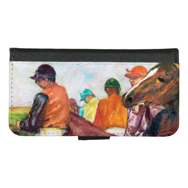 Jockey and Horse, Edgar Degas iPhone Wallet Case (Front (Horizontal))