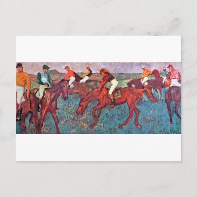 Jockey and Horse, Edgar Degas Postcard (Front)
