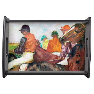 Jockey and Horse, Edgar Degas Serving Tray