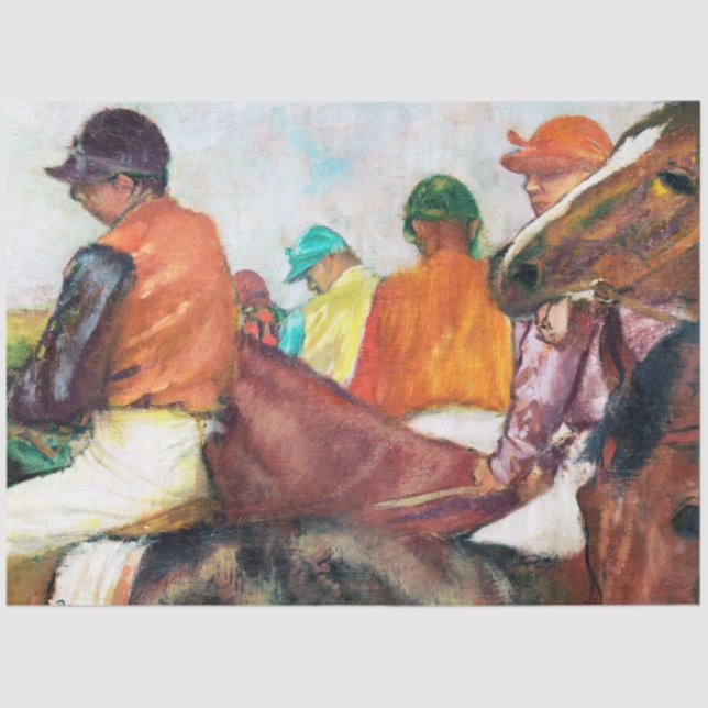 Jockey and Horse, Edgar Degas Tissue Paper (Front)