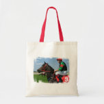 Jockey and Horse Small Canvas Bag