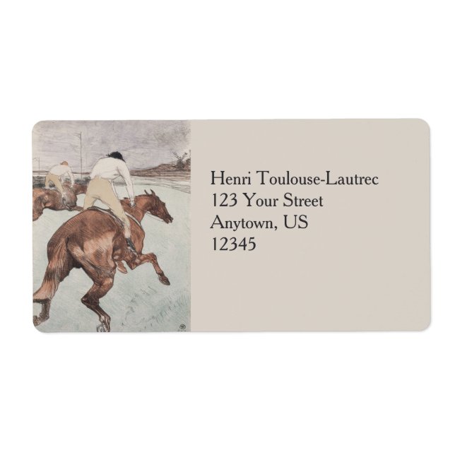 Jockey by Henri de Toulouse-Lautrec Label (Front)
