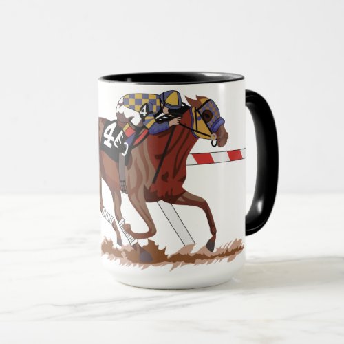 Jockey On Racehorse Mug