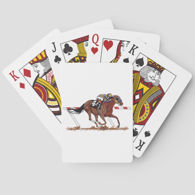 Jockey On Racehorse Poker Cards (Back)