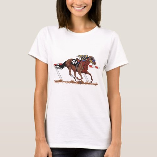 Jockey On Racehorse T_Shirt