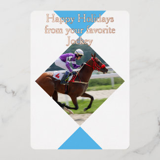jockey phot foil invitation