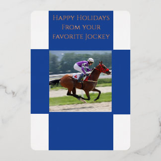 jockey photo foil invitation