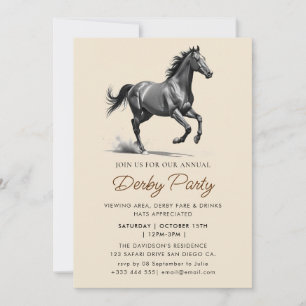 Jockey Race Horse Derby Party  Invitation