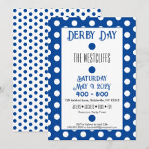 Jockey Silk Dots Blue and White Derby Party