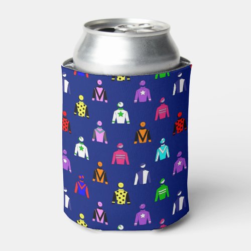 Jockey Silks Colourful Horse Rider Can Cooler